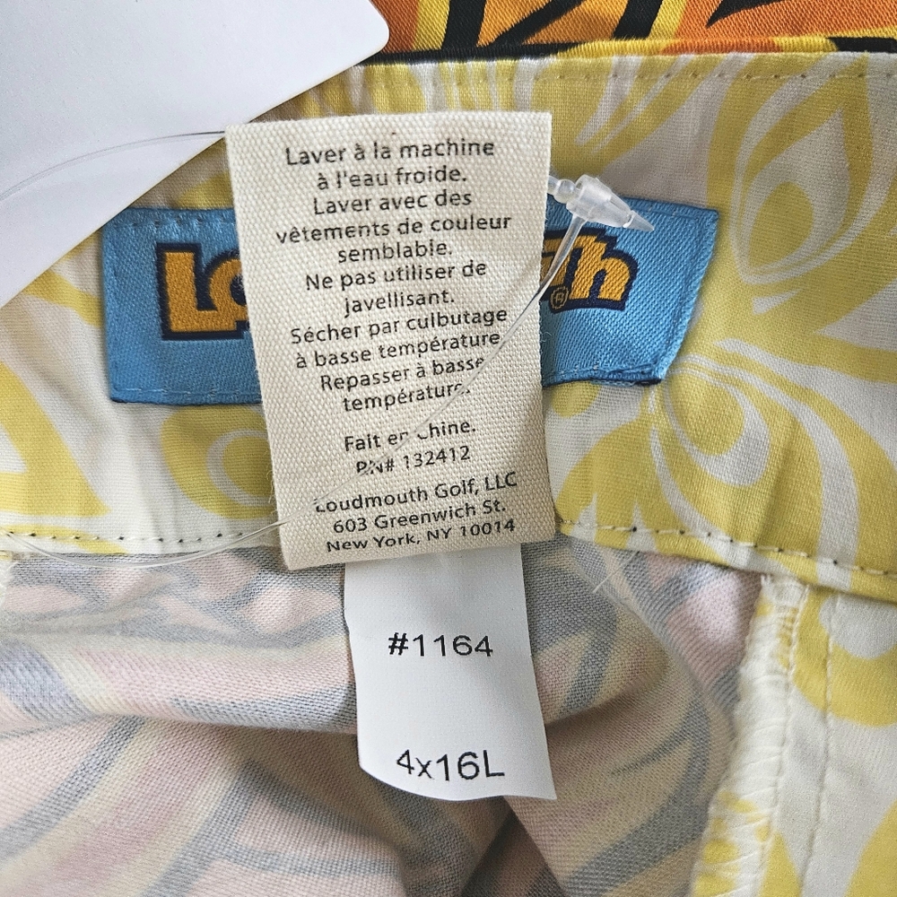 Loudmouth Women's Golf Skirt Sz 4 x 16L XS Yellow Mini Chirp Chirp Stretch Bird - Picture 4 of 12